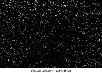 White grainy texture isolated on black background. Particles overlay textured. Grunge design elements. Vector illustration,eps 10.