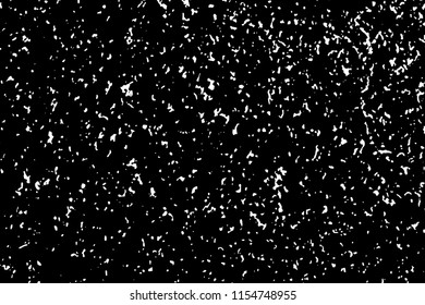 White grainy texture isolated on black background. Particles overlay textured. Grunge design elements. Vector illustration,eps 10.