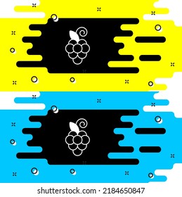 White Grape fruit icon isolated on black background.  Vector