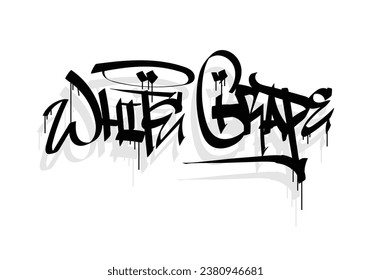 WHITE GRAPE word graffiti tag style