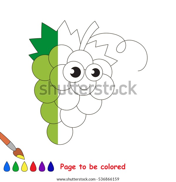 White Grapes Be Colored Coloring Book Stock Vector (Royalty Free) 536866159