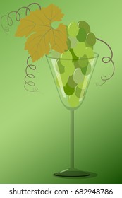 White grapes in glass