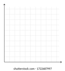 White graph paper, black line with x axis, y axis