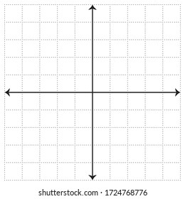 White graph paper, black line with x axis, y axis