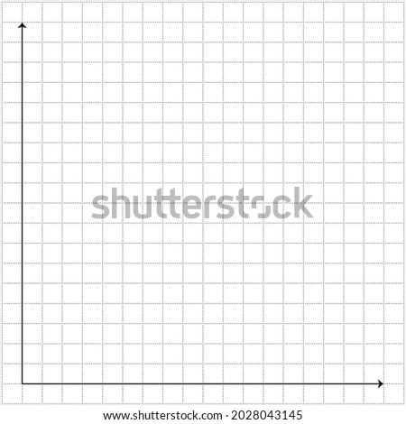 White graph paper, black line with x axis, y axis