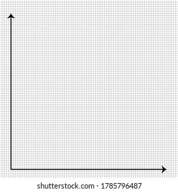 White graph paper with black lines with a black x axis and a black y axis