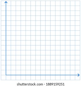 White graph paper with black lines and black xy lines
