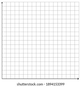 White graph paper with black lines and black xy lines