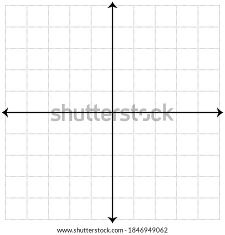 White graph paper with black lines and black xy lines