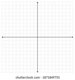 White graph paper with black point pattern and black x y line