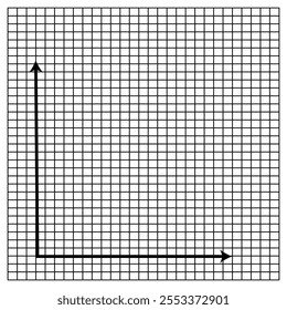 White graph paper with black x-axis and y-axis along with numbers .