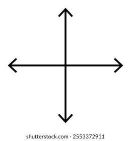 Weißes Graphpapier mit schwarzer x- und y-Achse und Zahlen .