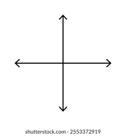 Weißes Graphpapier mit schwarzer x- und y-Achse und Zahlen .