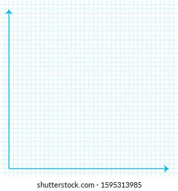 White graph paper with blue color lines and blue color x  y axis
