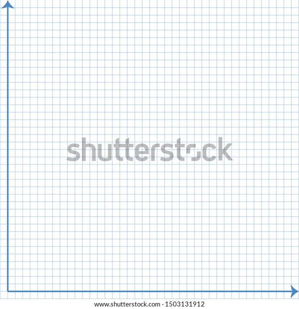 White Graph Paper Blue Line X Stock Vector Royalty Free