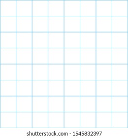 White graph paper and blue lines consisting of 64 channels