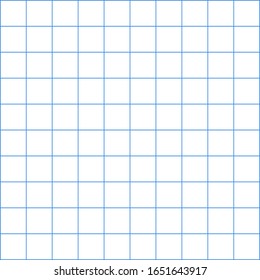 White graph paper with blue lines, square