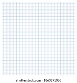 White graph paper with blue lines, square