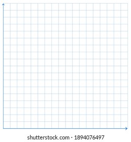 White graph paper with blue lines and blue xy lines