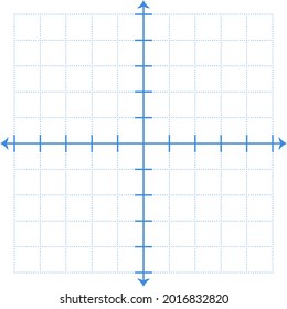 White graph paper with blue lines and black xy lines