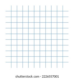 Papel gráfico blanco con líneas azules, cuadrado