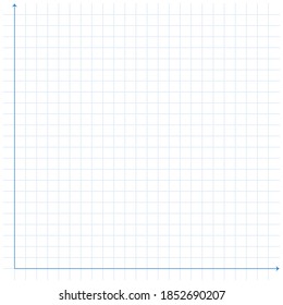 White graph paper with blue point pattern and black x y line