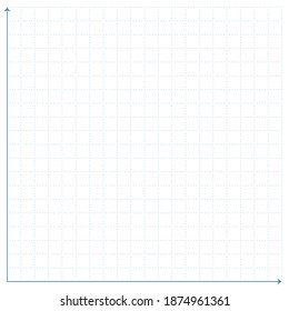 White graph paper with blue point pattern and blue x y line
