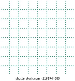 White graph paper with green dot pattern