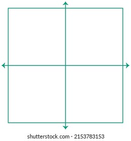 Weißes grafisches Papier, grüne Linie mit x-Achse, y-Achse
