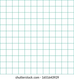Papel gráfico blanco con líneas verdes, cuadrado