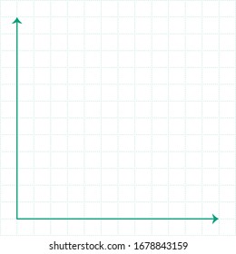 Weißes Graphpapier mit grünen Linien und grünen Linien
