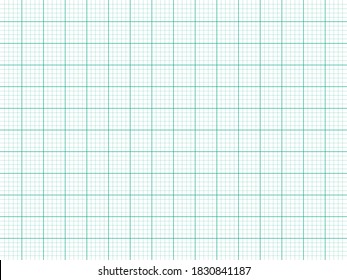 White graph paper and green lines