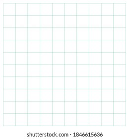 White graph paper with green lines, square