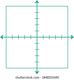 White graph paper with green lines and black xy lines