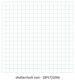 Papel gráfico blanco con líneas verdes, cuadrado