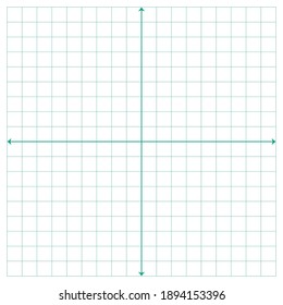 Papel gráfico blanco con líneas verdes y líneas verdes de la xy