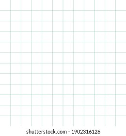 White graph paper with green lines, square