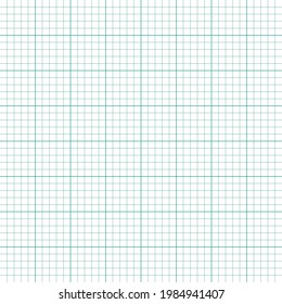 White graph paper with green lines, square