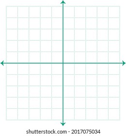 White graph paper with green lines and black xy lines