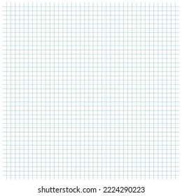 White graph paper with green lines, square