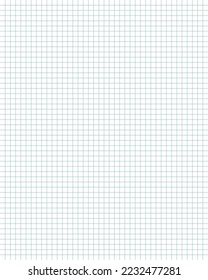 White graph paper with green lines, size 4x5 or portrait size, grid