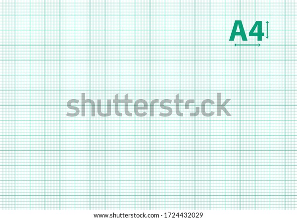 white graph paper green lines a4 stock vector royalty free 1724432029 shutterstock