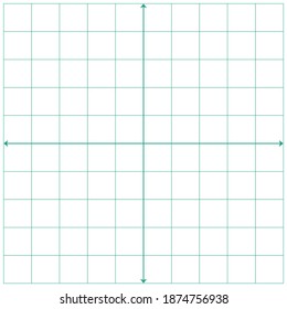 White graph paper with green point pattern and green x y line