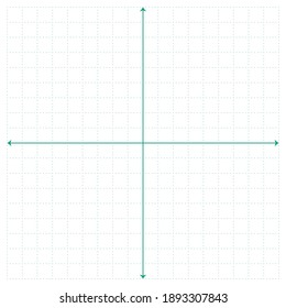 White graph paper with green point pattern and green x y line
