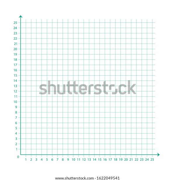 White Graph Paper Green Xaxis Yaxis Stock Vector Royalty Free