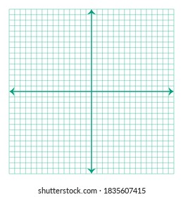 White graph paper with green XY axis lines.