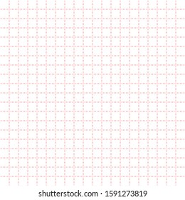 White graph paper with red dot pattern