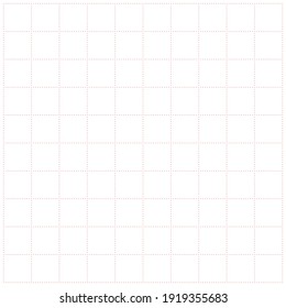 White graph paper with red dot pattern