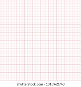 White graph paper and red lines