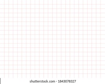 White graph paper and red lines